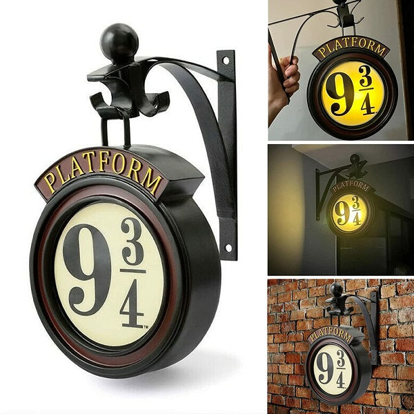 Harry Potter Hanging Platform 9 3/4 signe lumière décorative, veilleuse  suspendue, 9 applique murale avec télécommande